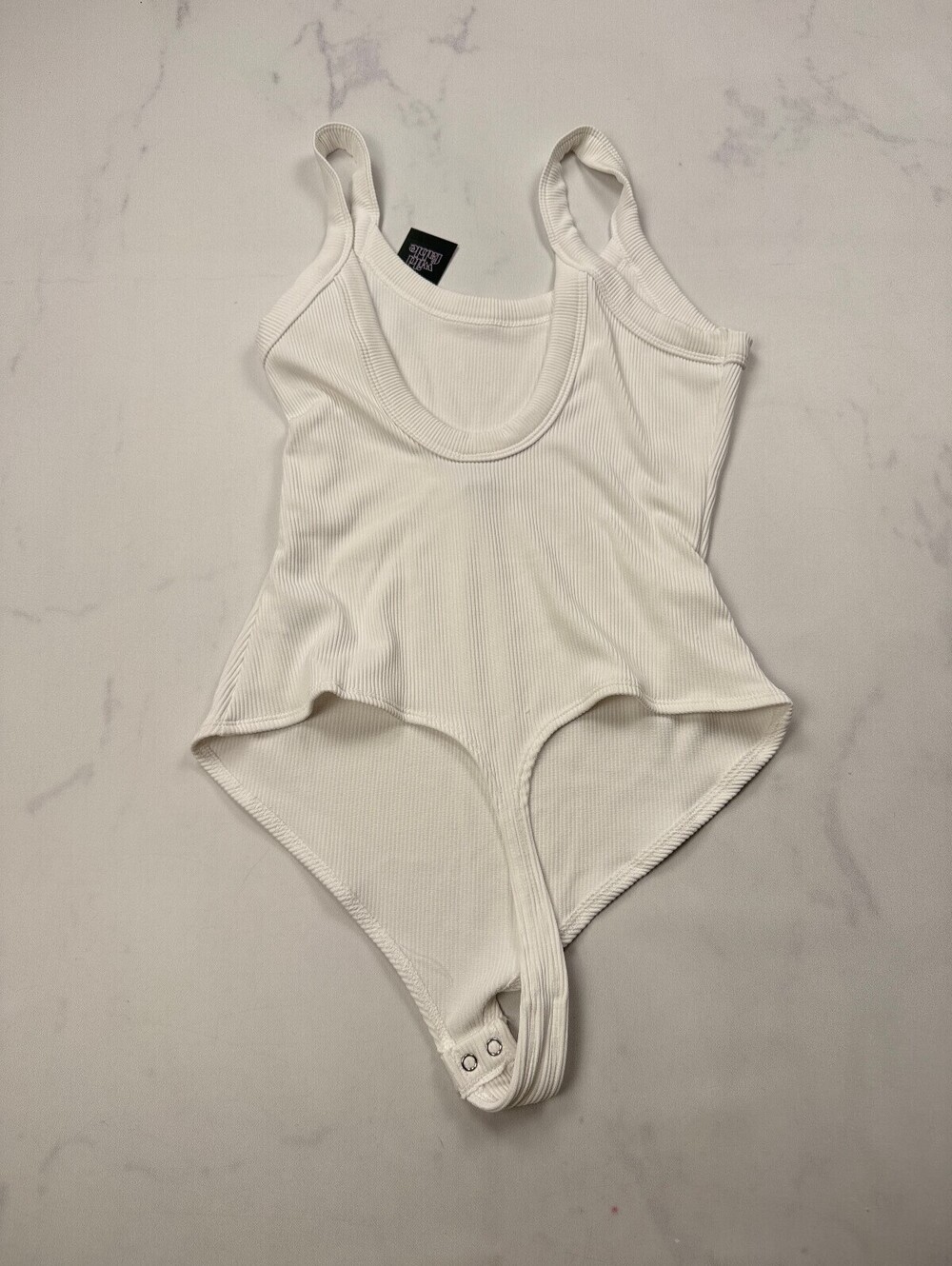 Wild Fable Bodysuit White 90s VTG Adjustable - Womens XL